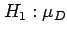 $\displaystyle H_1: \mu_D$