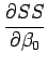 $\displaystyle \frac{\partial SS}{\partial\beta_0}$