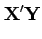 $\displaystyle {\bf X}'{\bf Y}$