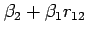 $\displaystyle \beta_2+\beta_1 r_{12}$