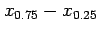 $ x_{0.75}-x_{0.25}$